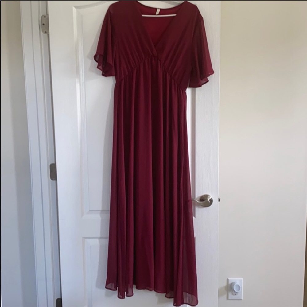 Pink blush maternity dress
